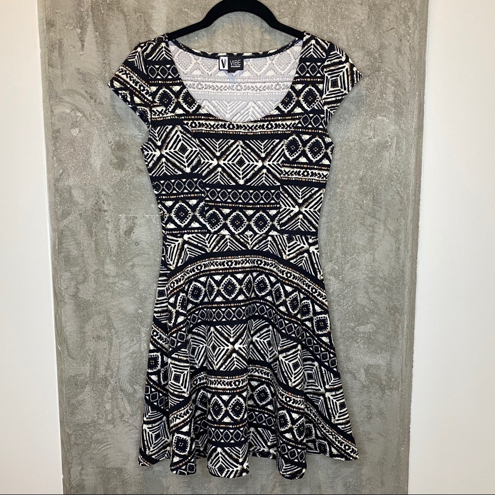 Vibe | Tribal Patterned Athletic Skater Dress
